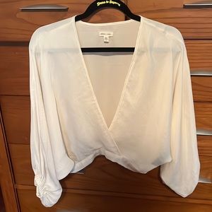 Brand: Urban Outfitters, Silence and Noise Style: Off-white silky boho Size: XS